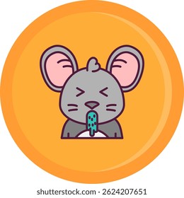 Vomit Line vector Icon Design