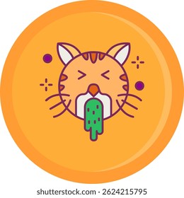 Vomit Line vector Icon Design