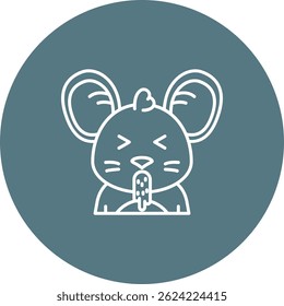 Vomit Line Vector Icon Diseño