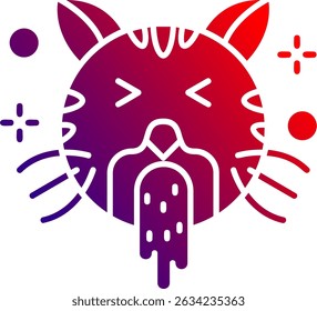 Vomit Line vetor Icon Design