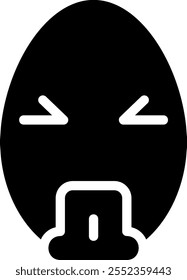 vomiting glyph icon illustration vector