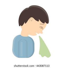 Vomiting icon cartoon. 