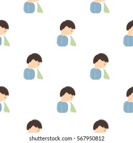 Vomiting icon cartoon. Single sick icon from the big ill, disease cartoon.