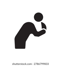 vomiting icons outline and Flat Style,transparent background