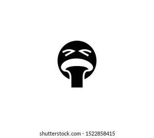 Vomiting isolated vector icon. Vomiting vector illustration