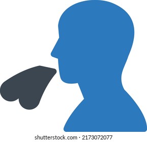 Vómitos Ilustración vectorial en un fondo transparente.Símbolos de calidad premium.Icono vectorial glifos para el concepto y diseño gráfico.