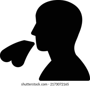 Vomiting Vector illustration on a transparent background.Premium quality symbols.Glyphs vector icon for concept and graphic design.