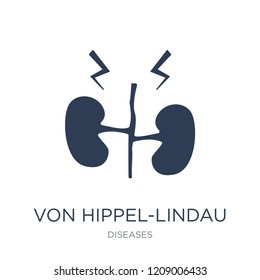 Von Hippel-Lindau disease icon. Trendy flat vector Von Hippel-Lindau disease icon on white background from Diseases collection, vector illustration