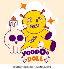 voodo doll for halloween illustration