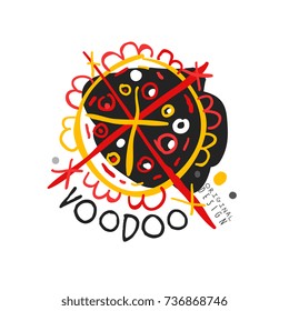 Voodoo African and American magic logo with circle and lines