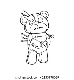 Voodoo Coloring Page For Kids 