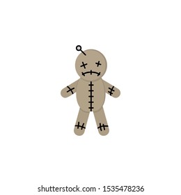 Voodoo doll, color, needle icon. Simple colored vector of halloween icons for ui and ux, website or mobile application