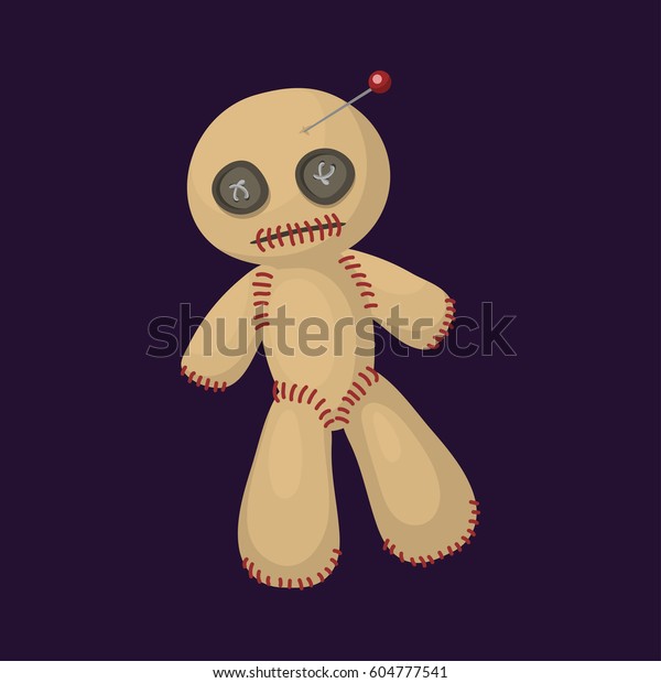 Voodoo Doll Flat Icon Punishment Sign Stock Vector (Royalty Free) 604777541
