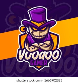 voodoo doll gamer mascot esport logo