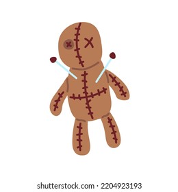 Voodoo Doll. Halloween Collection. Flat vector illustration