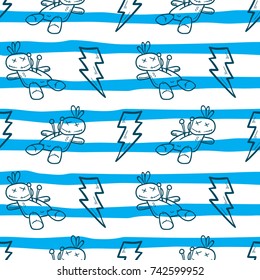 voodoo doll halloween seamless pattern vector cartoon