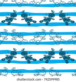 voodoo doll halloween seamless pattern vector cartoon