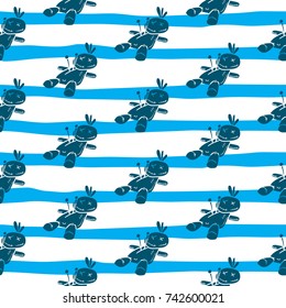 voodoo doll halloween seamless pattern vector cartoon