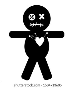 Voodoo Doll Halloween Vector Cartoon