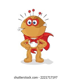 the voodoo doll heroes vector. cartoon character