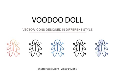 Voodoo doll icon design with white background stock illustration