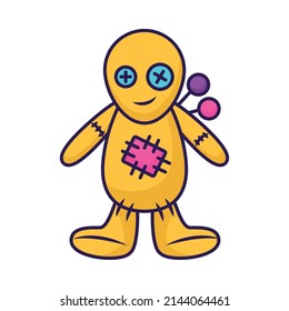 Voodoo Doll Icon On White Background