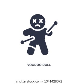 voodoo doll icon. Simple element illustration from magic concept. voodoo doll editable symbol design on white background. Can be use for web and mobile.