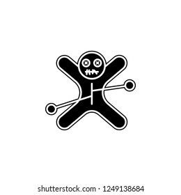 a voodoo doll icon. Simple glyph vector of magic set for UI and UX, website or mobile application