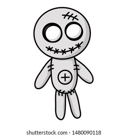 Voodoo Doll Isolated Illustration On White Background