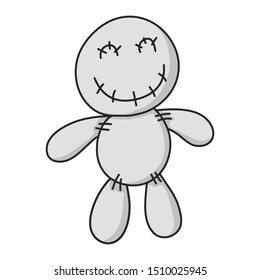voodoo doll isolated illustration on white background