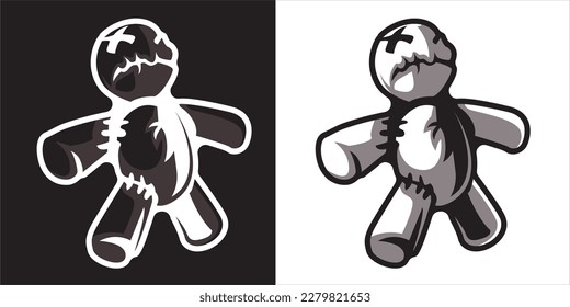 voodoo doll mascot vector illustration