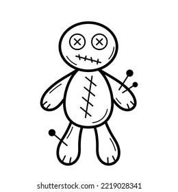 boneca de vodu de desenho animado doodle 10904357 Vetor no Vecteezy