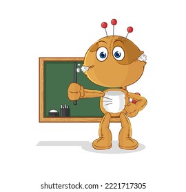 the voodoo doll teacher vector. cartoon character
