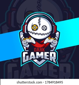 Voodoo Gamer Mascot Esport Logo Design