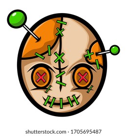 voodoo head mascot logo design