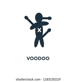 Voodoo icon. Black filled vector illustration. Voodoo symbol on white background. Can be used in web and mobile.