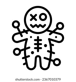 voodoo line icon,vector and illustration