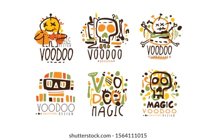 Voodoo and Magic Labels Design Vector Set