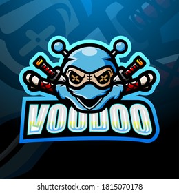 Voodoo mascot esport logo design