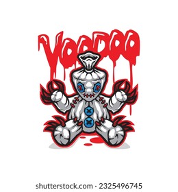 Voodoo mascot logo design vector with modern illustration concept style for badge, emblem and t shirt printing. Voodoo illustration for sport and esport team.