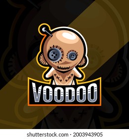 Voodoo mascot logo esport template