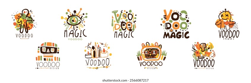 Voodoo Original Design Logo and Label Collection Vector Set