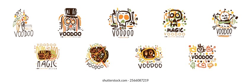 Voodoo Original Design Logo and Label Collection Vector Set