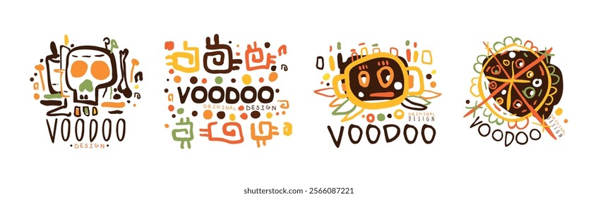 Voodoo Original Design Logo and Label Collection Vector Set