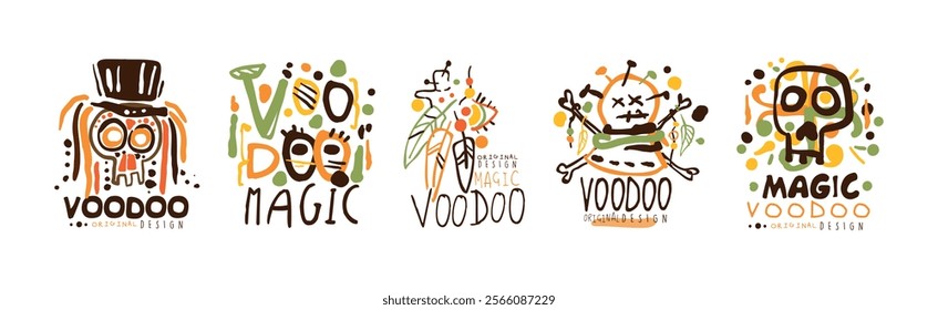 Voodoo Original Design Logo and Label Collection Vector Set