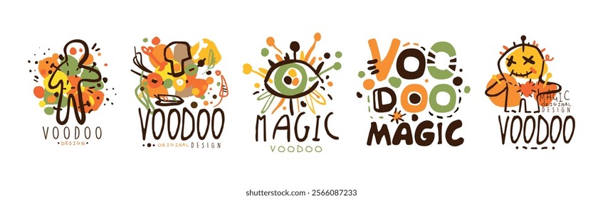 Voodoo Original Design Logo and Label Collection Vector Set