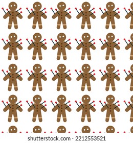 voodoo pattern halloween night party background vector