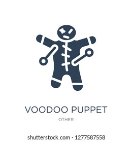 voodoo puppet icon vector on white background, voodoo puppet trendy filled icons from Other collection, voodoo puppet vector illustration