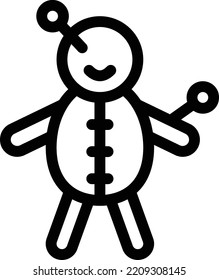 ilustración de voodoo Vector en un fondo transparente. Símbolos de calidad premium. Icono vectorial de trazo para el concepto y diseño gráfico.