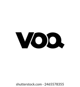 VOQ letter monogram typography logo